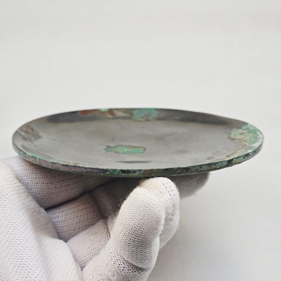 超希少 高錫青銅器 陽刻 戦国蟠螭文 陽燧 方諸 青銅鏡 凹面銅鏡 貴重品