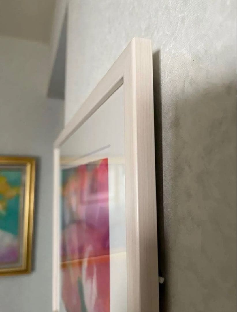 新品額入り　限定版画　直筆サイン・エディション番号・証明書あり　ジニー・キム　赤