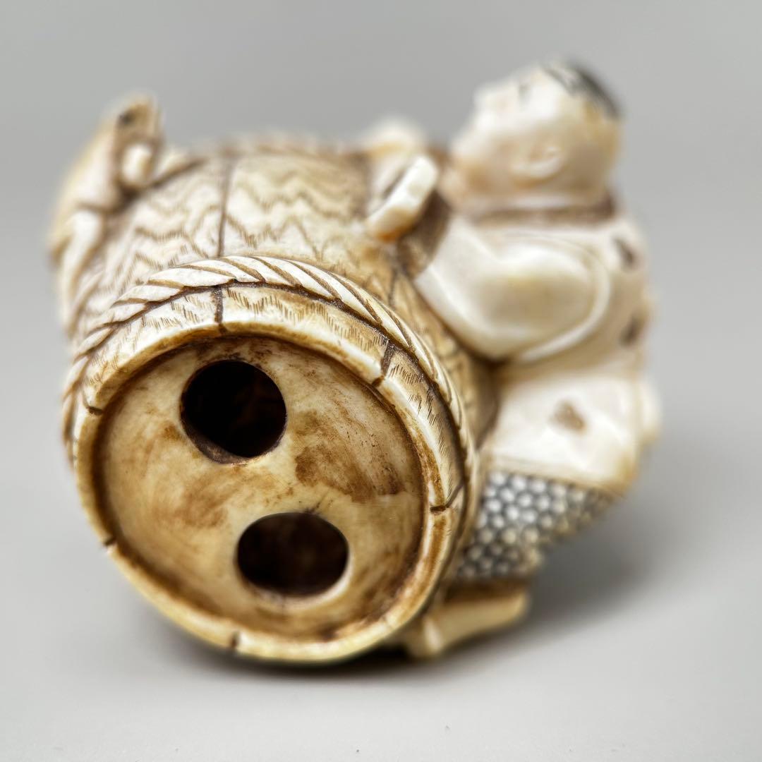 彫刻極上根付天然素材アンティーク骨董飾り物古美術置物細密細工