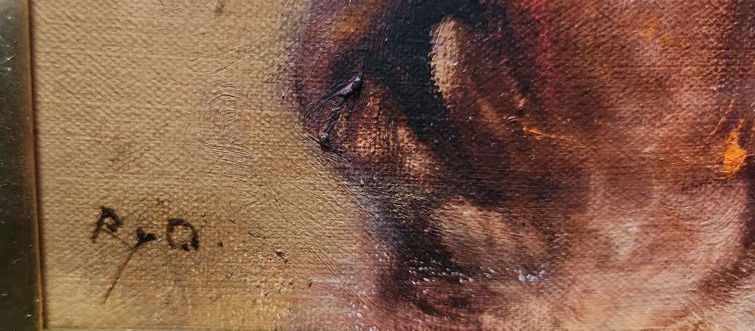 平野遼「少女」油彩０号　真作