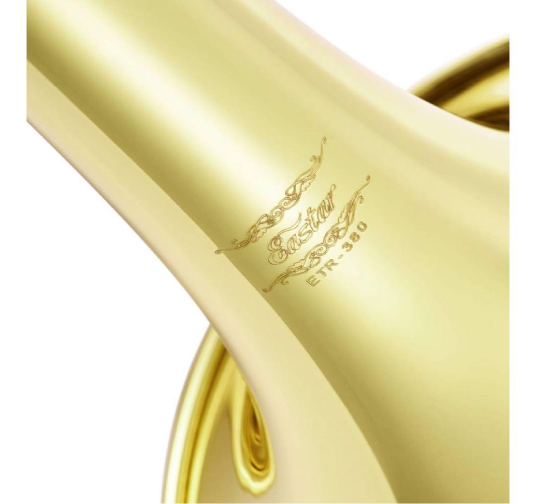 新品同様★Eastarトランペット一式ケース付 Bb調 初心者 ゴールド吹奏楽