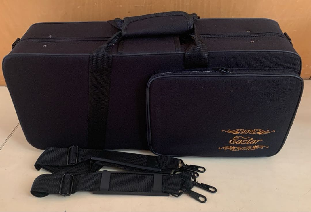 新品同様★Eastarトランペット一式ケース付 Bb調 初心者 ゴールド吹奏楽