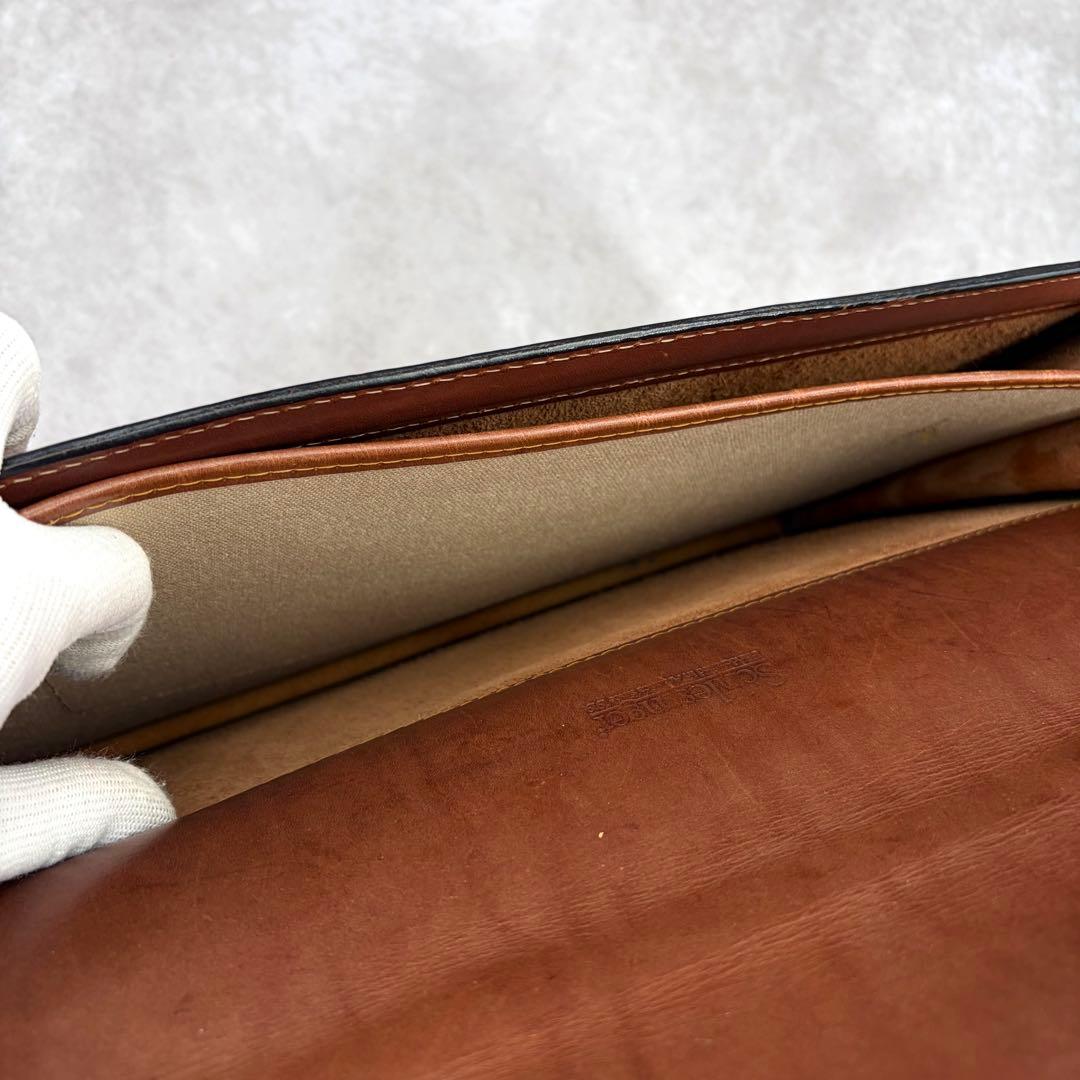 シュレスリンガー スリムブリーフケース ビジネスバッグ フルグレインレザー 本革