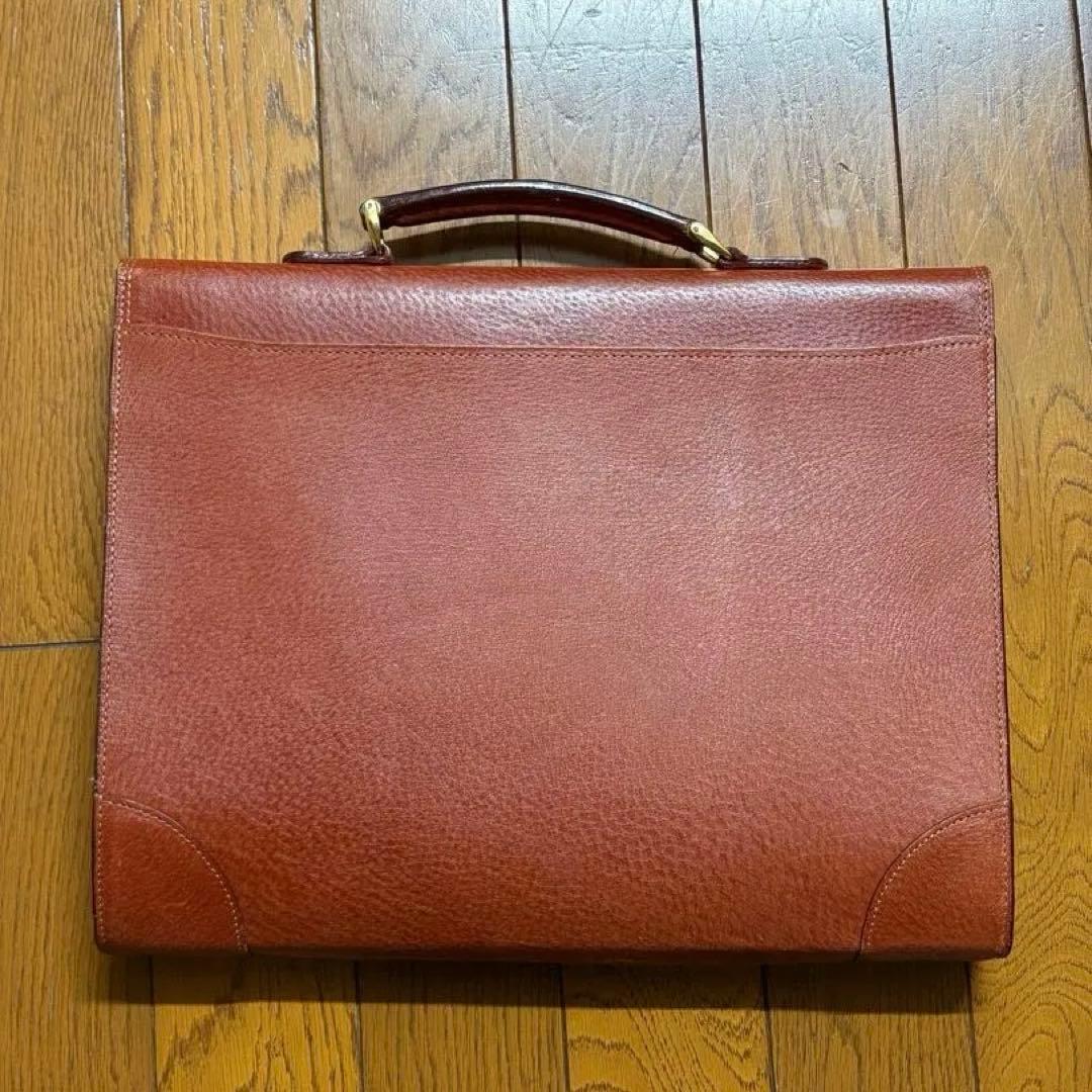 TAKEO KIKUCHI ダレスバッグ　オールレザー　ブラウン　ブリーフケース