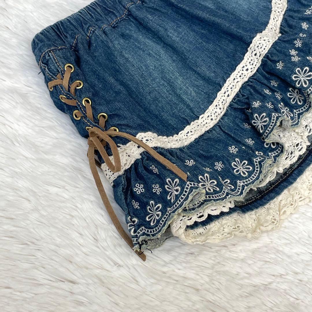 y2k 00s 平成ギャル LIZ LISA リズリサ デニムキュロット レース