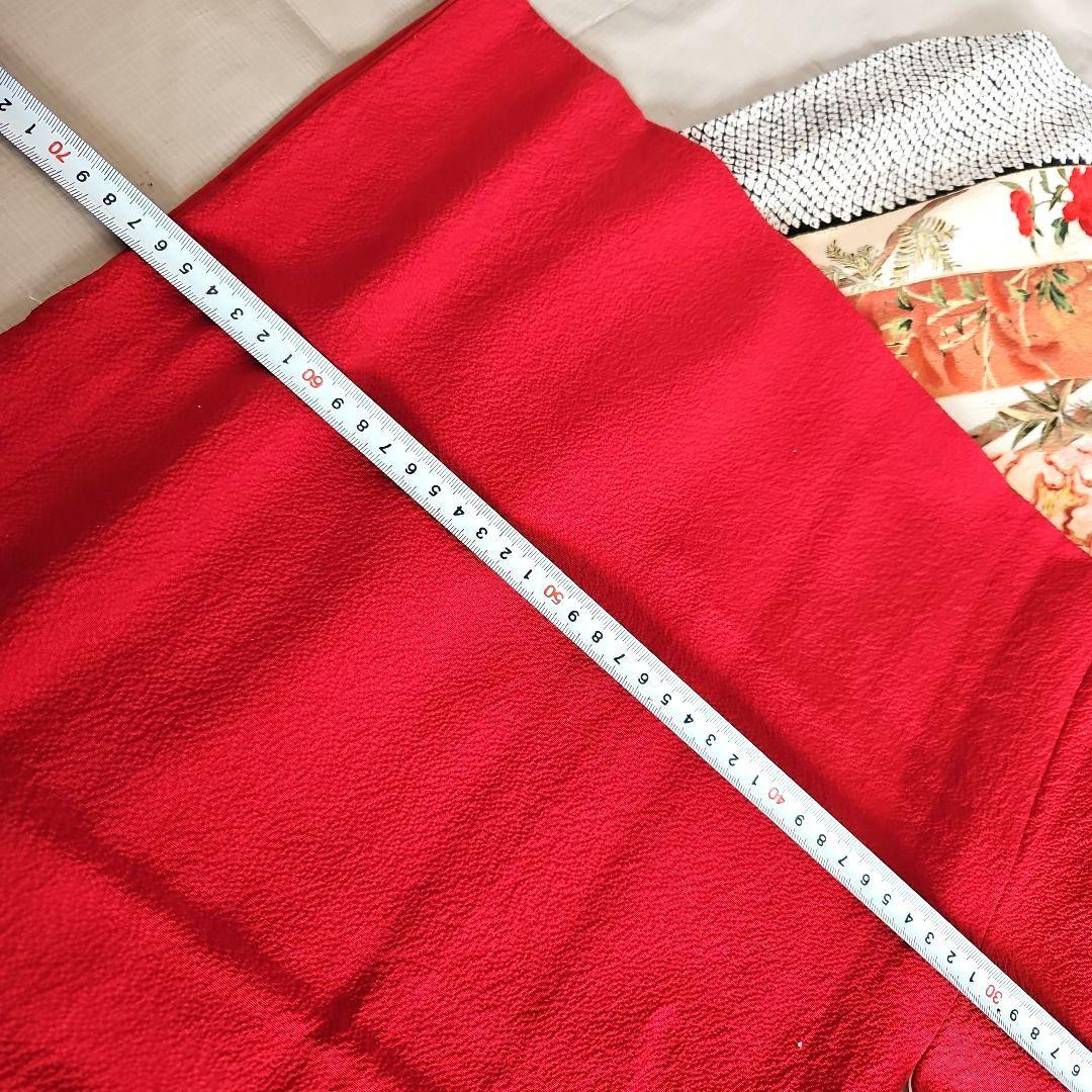 京都きもの友禅　振り袖　帯　長襦袢　3点　金彩　絞り　牡丹　蝶