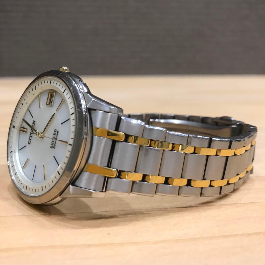 CITIZEN EXCEED ソーラー電波腕時計 エコドライブ