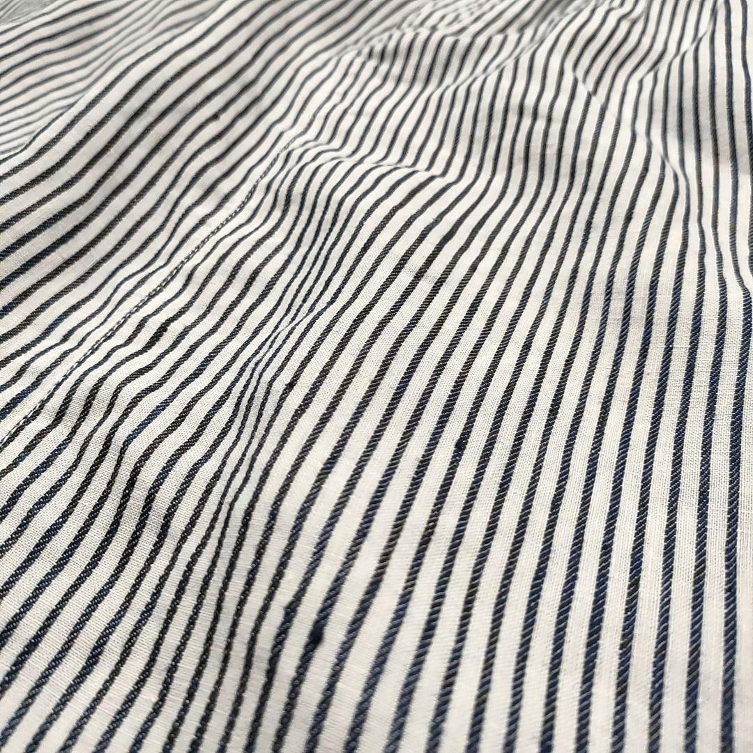 【希少】ジュンヤワタナベコムデギャルソン リネン ストライプサルエルパンツ　M