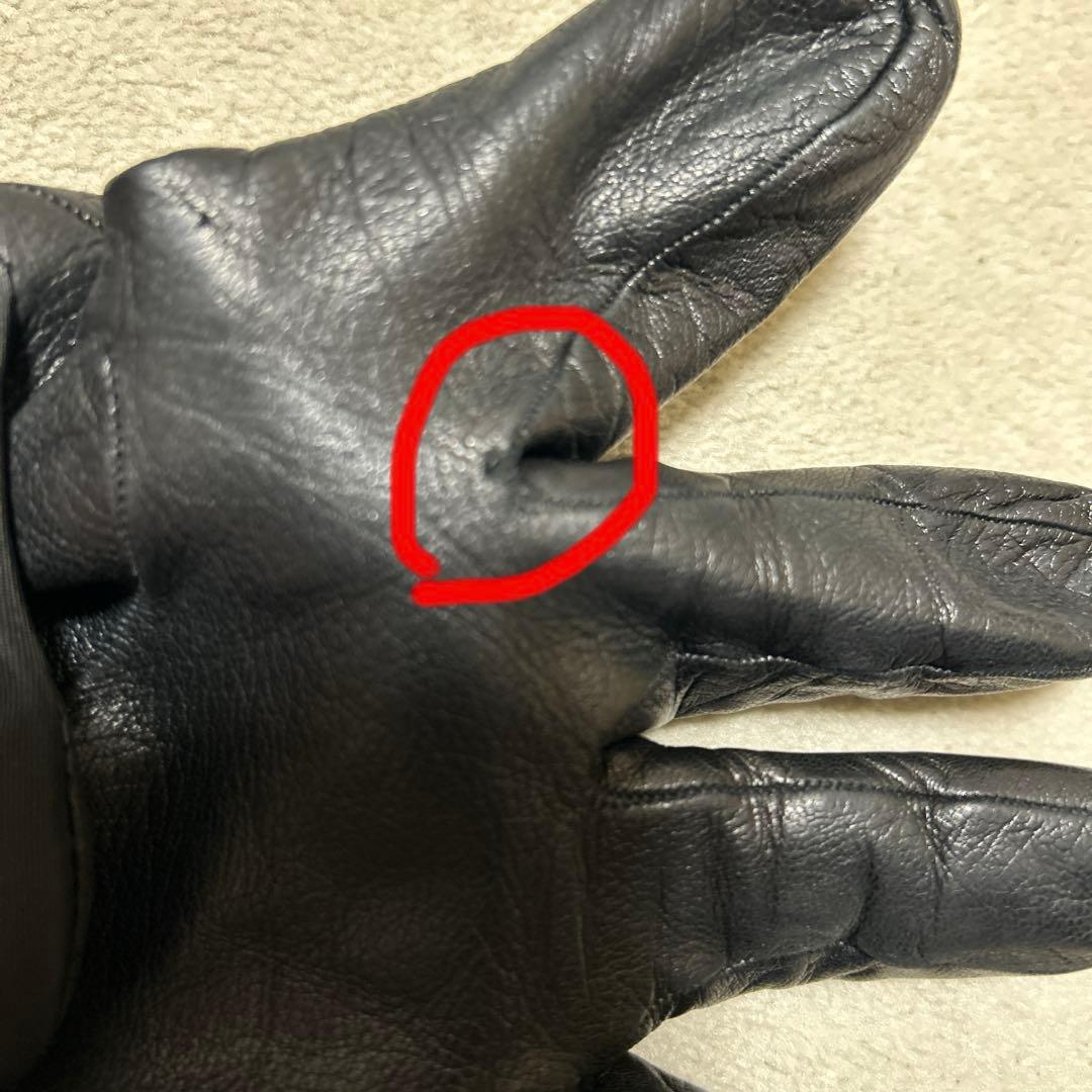 PRADAレザー ブラック 裏地カシミアサイズ9