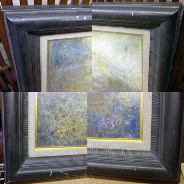 真作保証  藤本俊子　野原にて　◆　油絵　F6-5　北海道