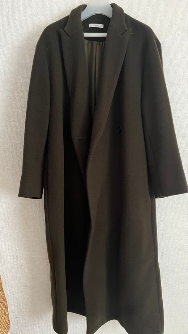 neau Peaked lapel long coat ロングコート グリーン