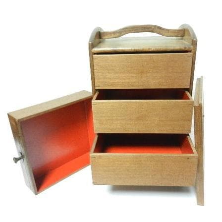 アンティークな手提げ付小引き出し