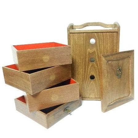 アンティークな手提げ付小引き出し