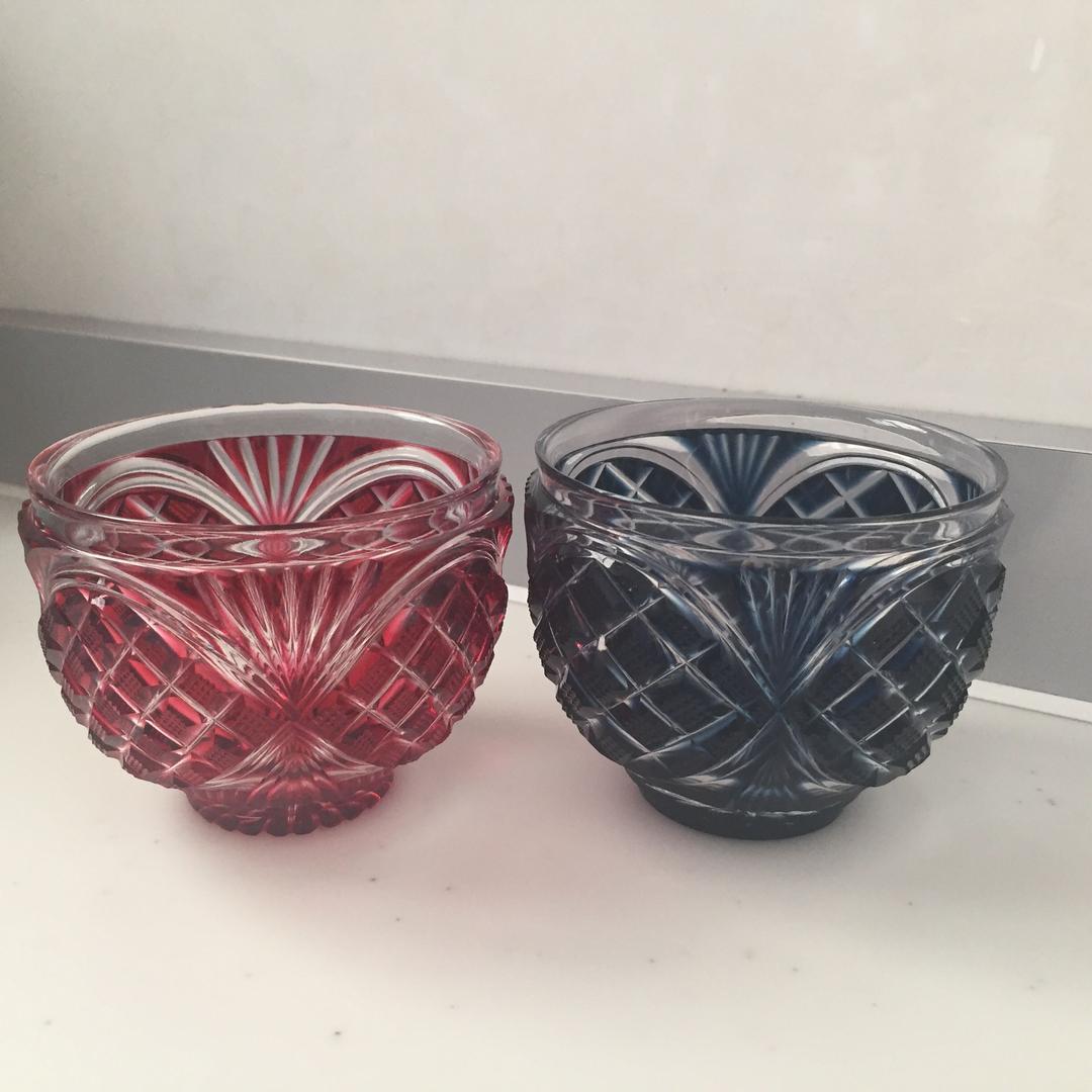 〈値下げ〉島津薩摩切子 蝶々