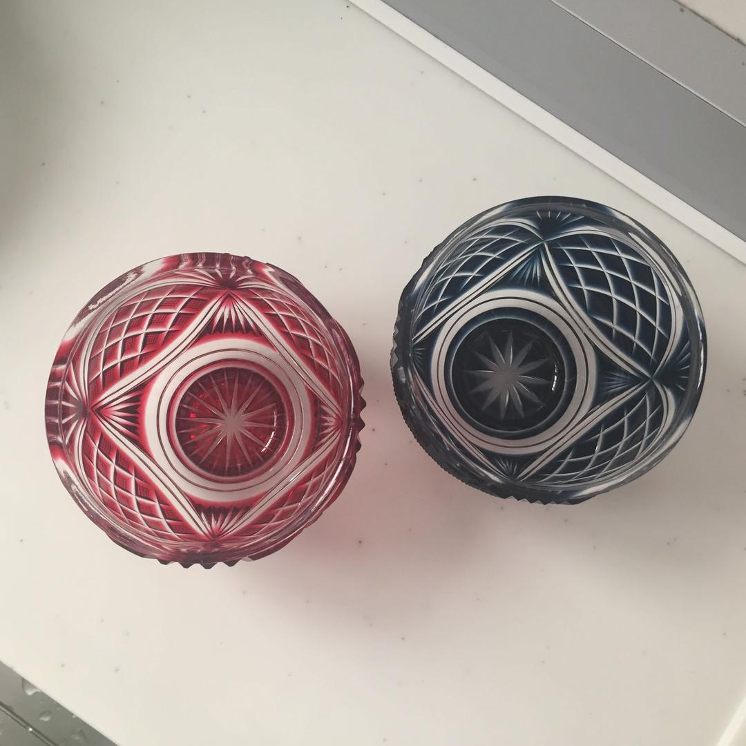 〈値下げ〉島津薩摩切子 蝶々