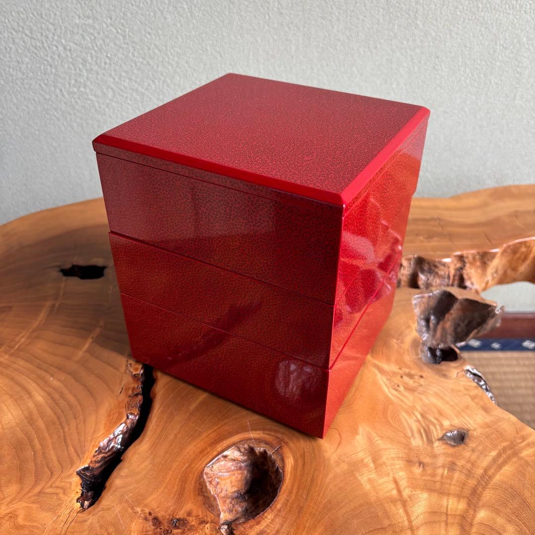 【新品未使用】津軽七々子塗 重箱 田中漆工謹製 共箱