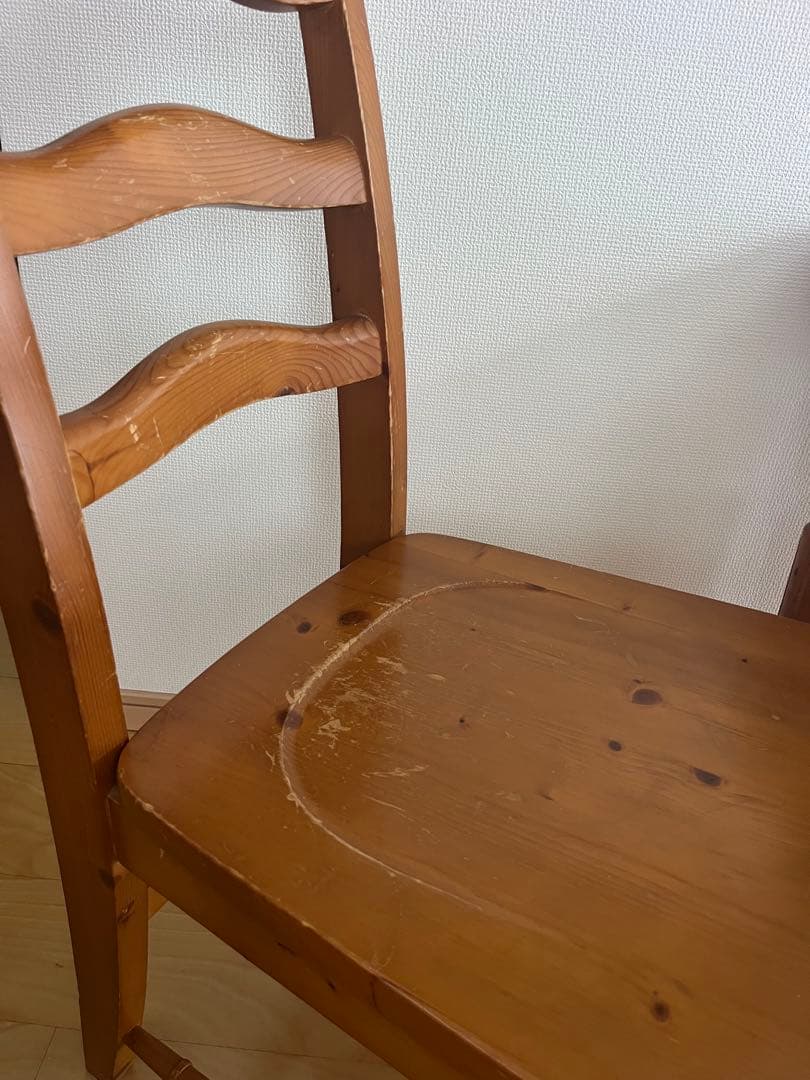 カントリー　天然パイン　テーブル　椅子4脚　ダイニングオールパイン　引越し急ぎ❗️