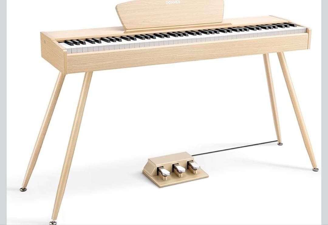電子ピアノ 88鍵盤ハンマーアクション 木製 MIDI 対応 3本ペダルスタンド
