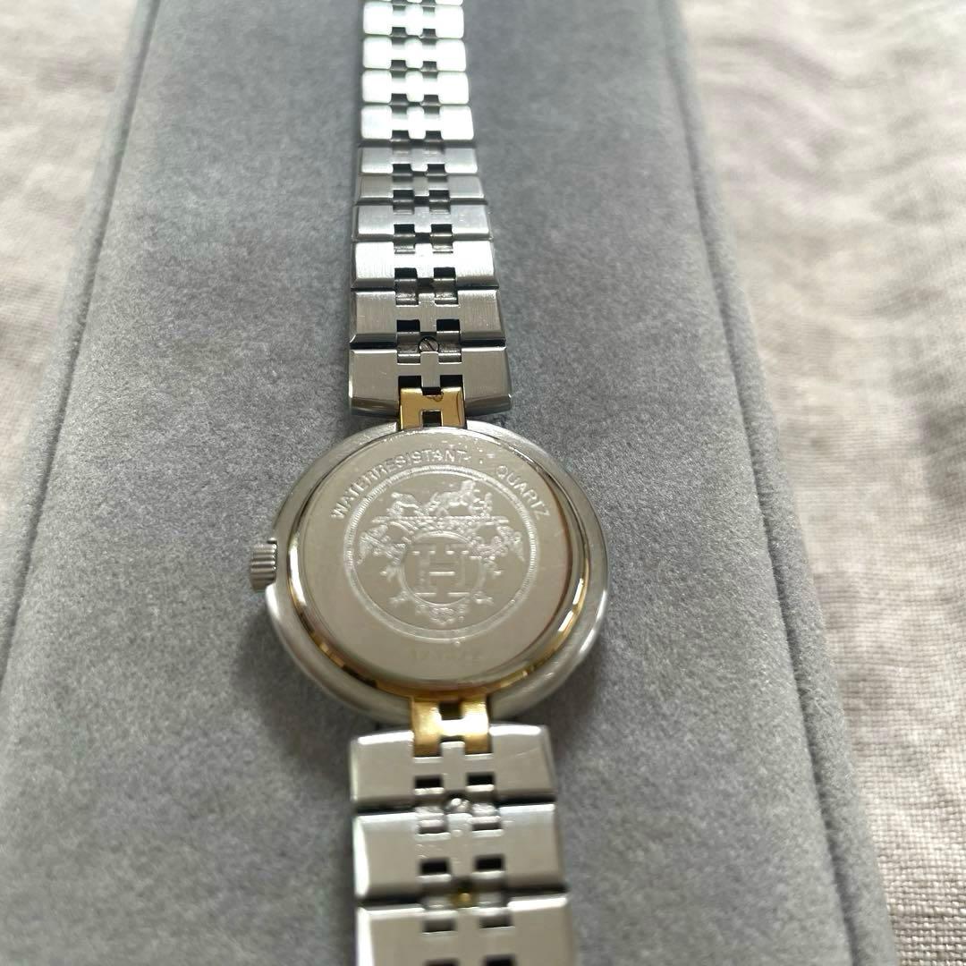 HERMES シルバーゴールド 腕時計　BOX 予備のコマ付き　ビンテージ