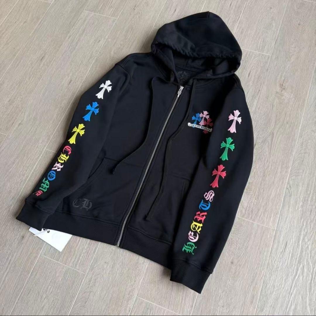 CHROME HEARTS マルチカラー セメタリーバックプリントパーカー M