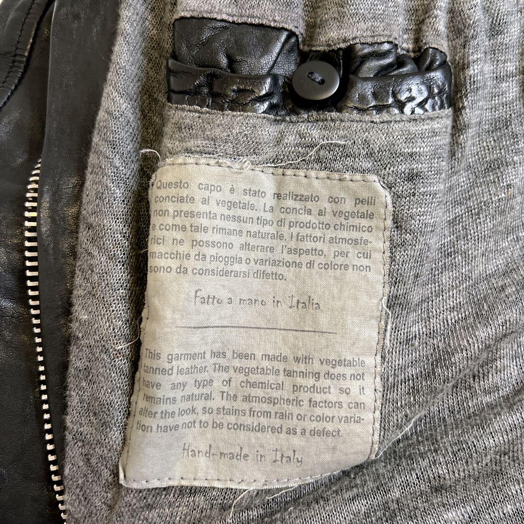 美品✨GIORGIO BRATO ジョルジオブラット ラムレザー ジャケット 黒