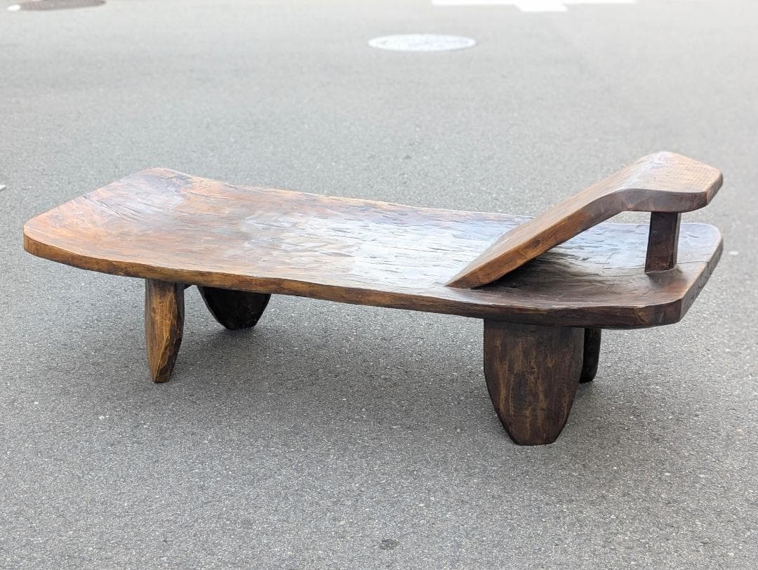 希少☆アフリカンヴィンテージ／木製ベンチ・ベッド／セヌフォ族