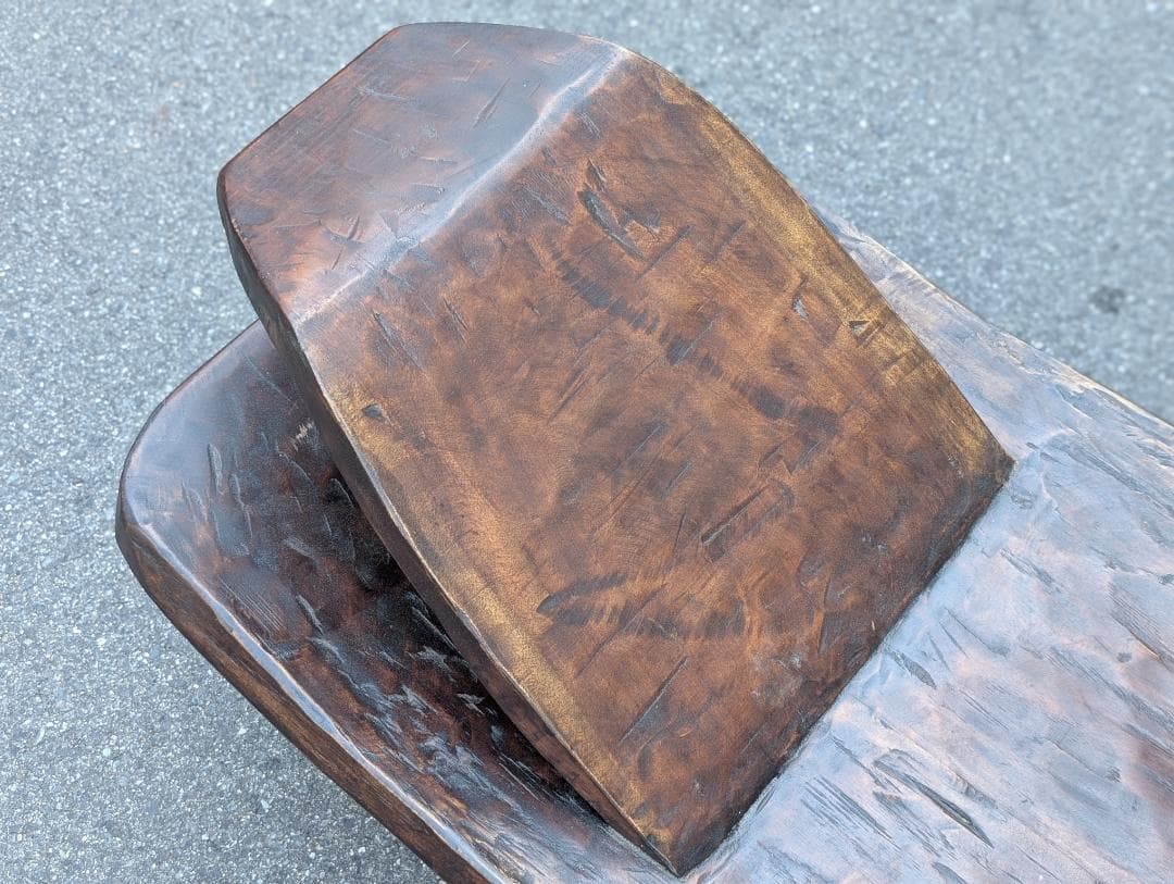 希少☆アフリカンヴィンテージ／木製ベンチ・ベッド／セヌフォ族