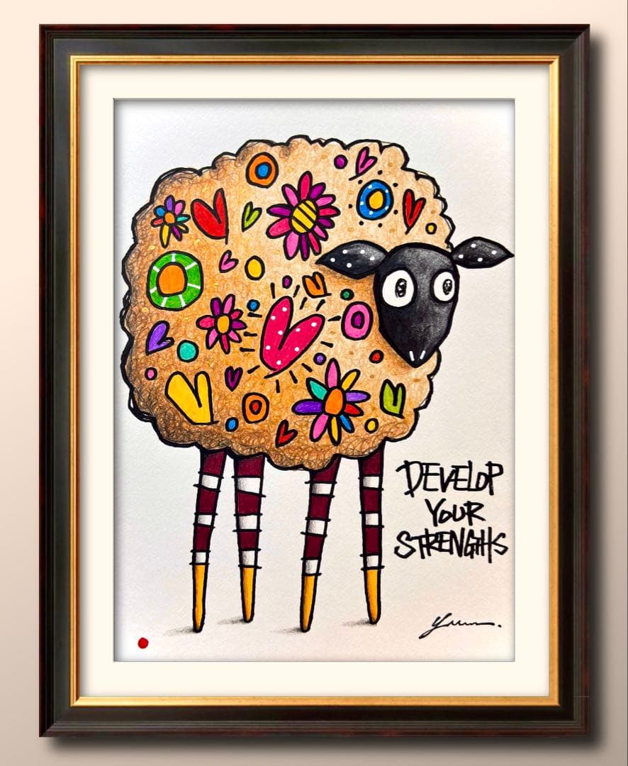 J*x様 「 欠けているから輝ける 」｜絵画 原画 抽象画 動物画 ドローイング