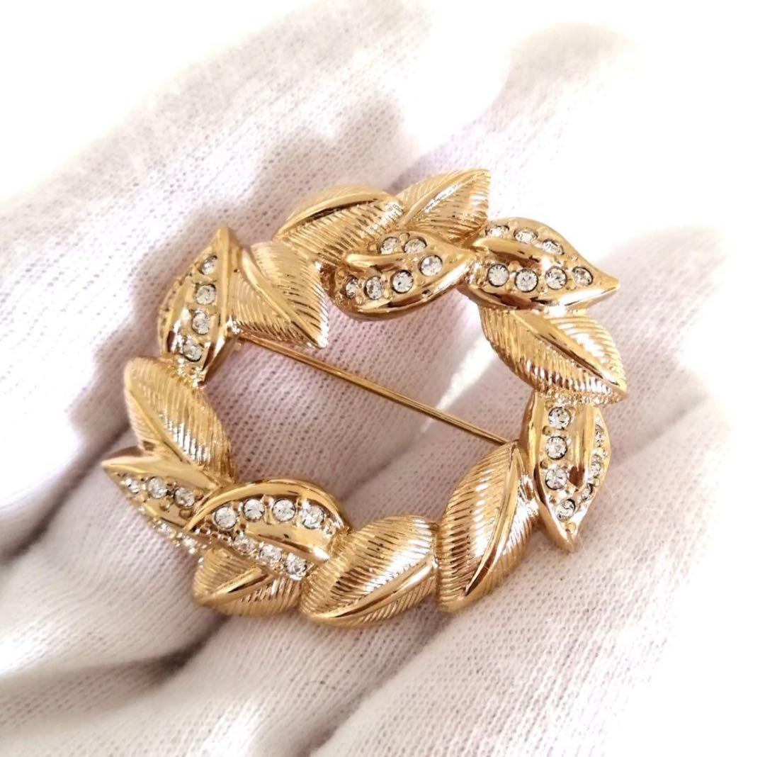 【✨極美品✨】Dior 葉モチーフ ゴールドブローチ 最終値下げ