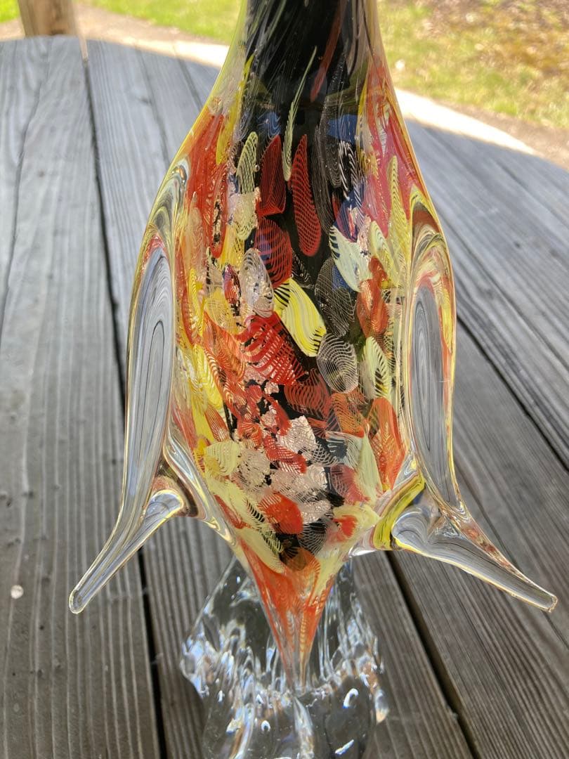 【レア物】ガラスアンティーク 孔雀 彫刻 インテリア