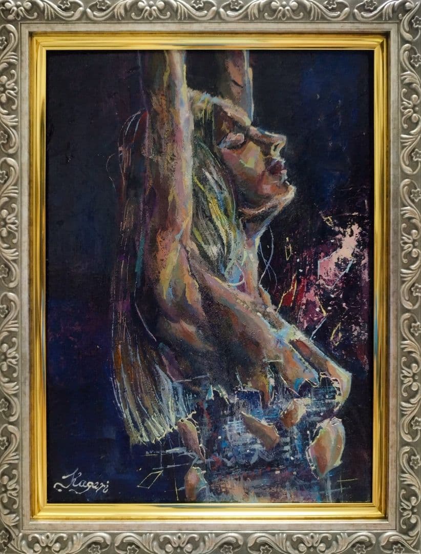 油彩画『光影共鳴』 原画 一点物 アート