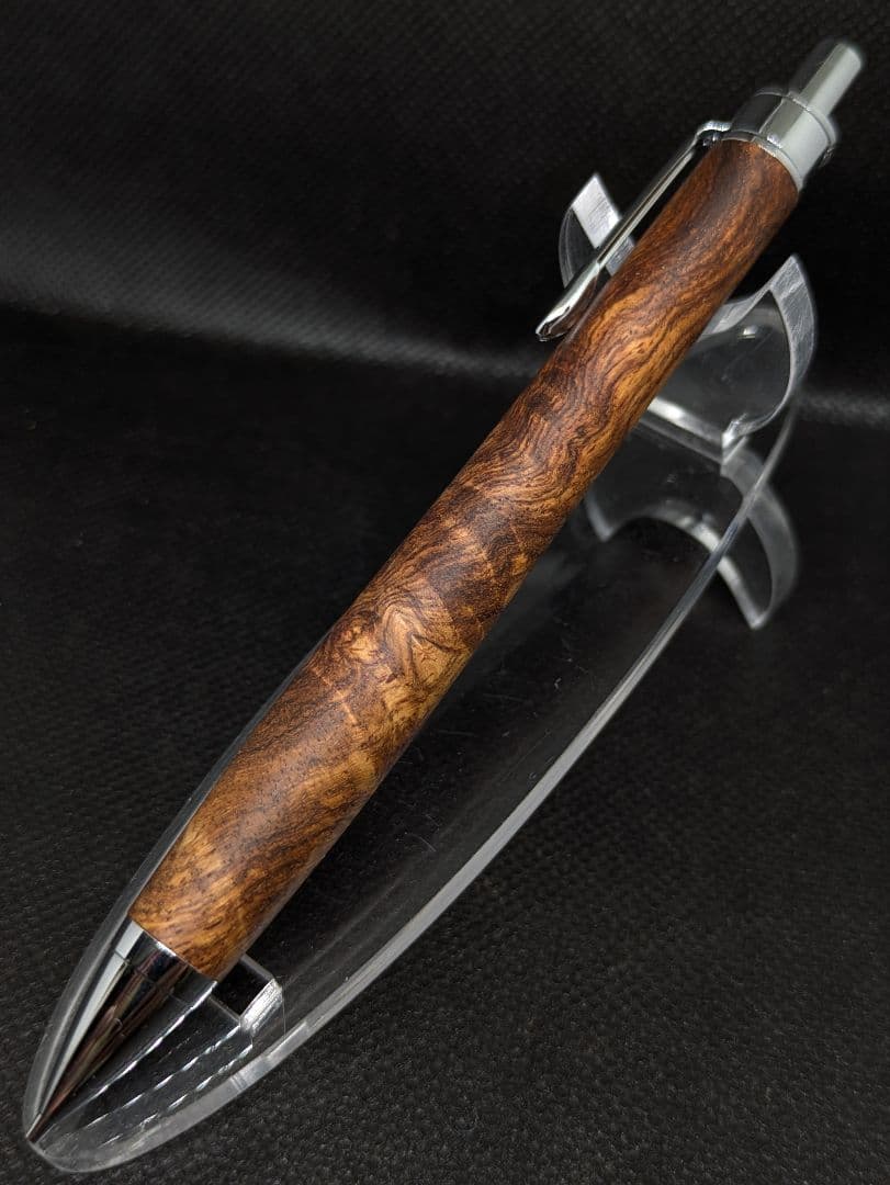 特上杢 アフリカローズウッド 瘤 シャーペン 工房楔監修 加藤金属＋おまけ付き