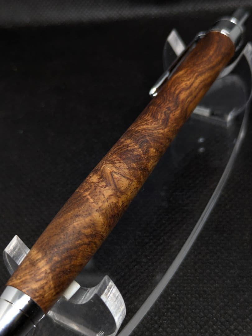 特上杢 アフリカローズウッド 瘤 シャーペン 工房楔監修 加藤金属＋おまけ付き