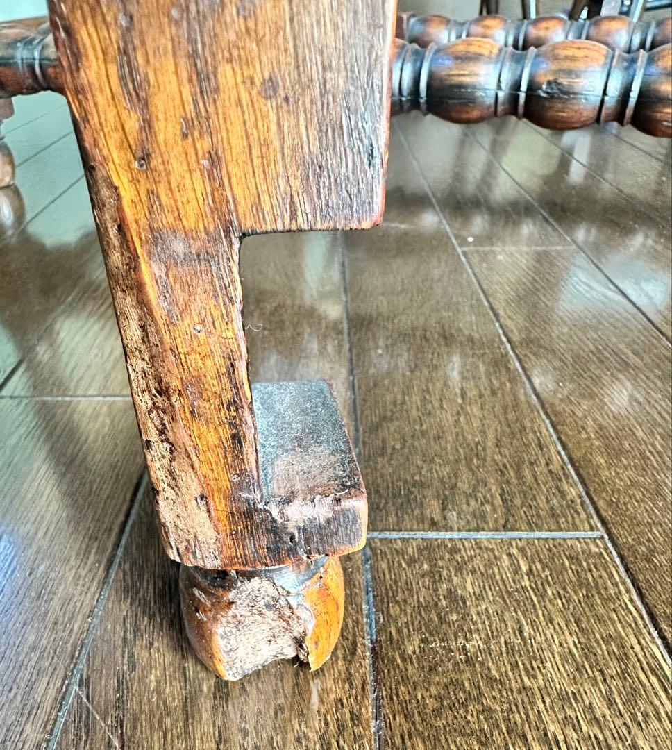 アンティーク　ゲートレッグテーブル 引き出し付き