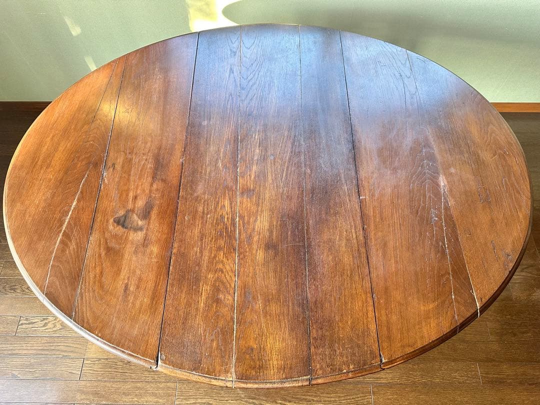 アンティーク　ゲートレッグテーブル 引き出し付き