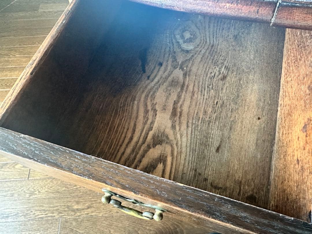 アンティーク　ゲートレッグテーブル 引き出し付き