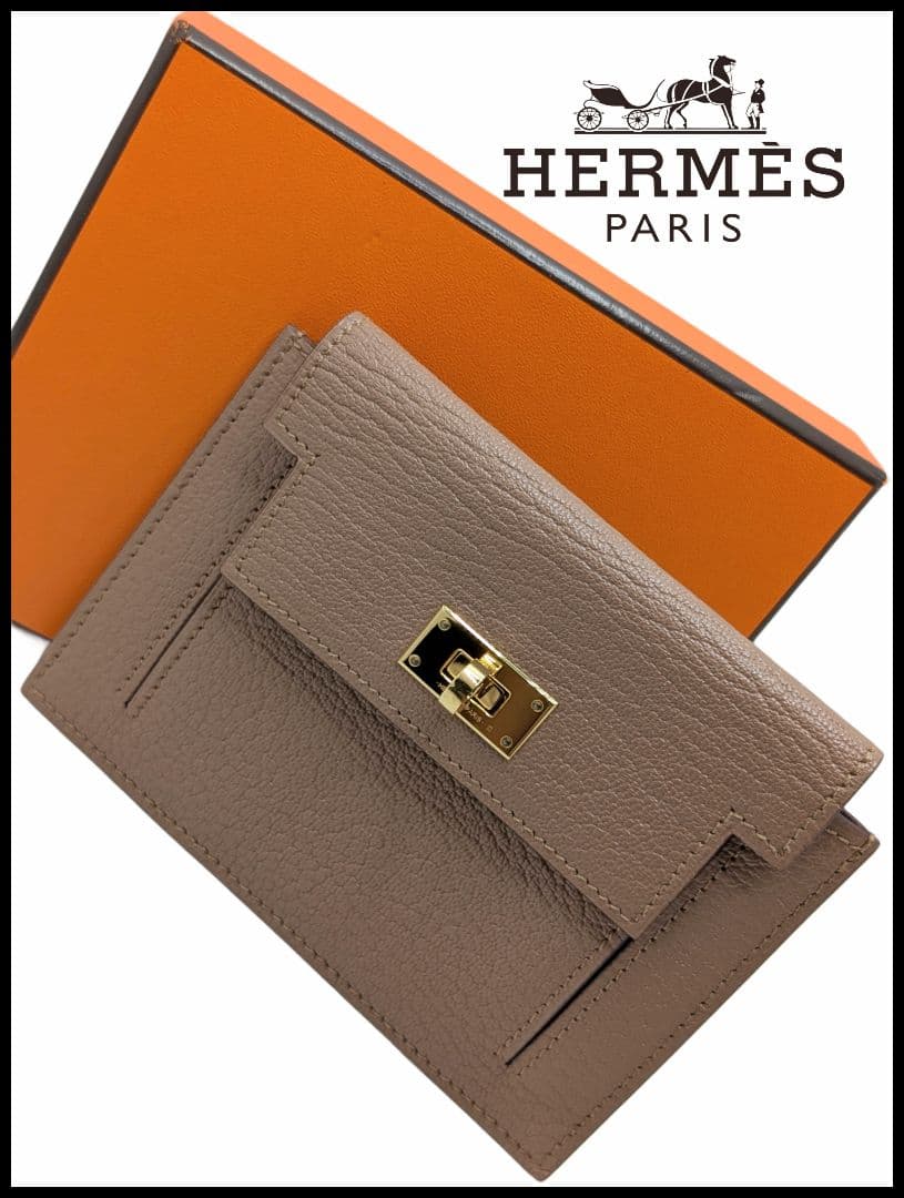 ✨極美品✨ エルメス ケリーポケットコンパクト ヴォーエプソン ケース財布