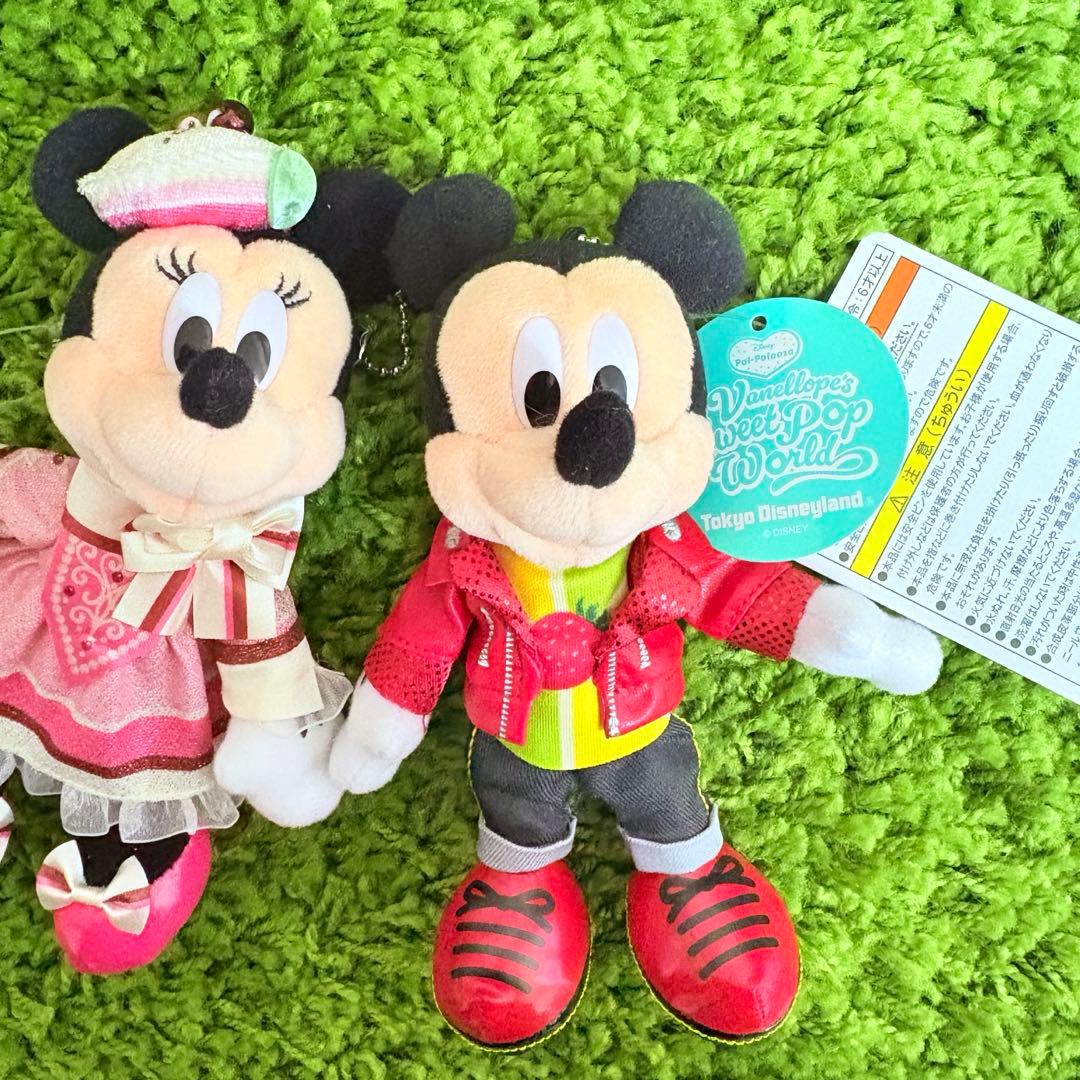 ディズニーランド　ミッキー　ミニー　パルパルーザ ぬいぐるみバッジ