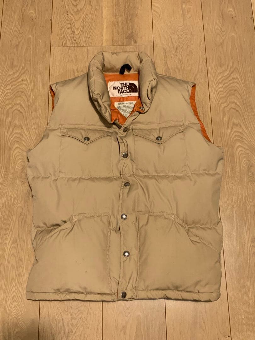 70s 茶タグ THE NORTH FACE ダウンベスト