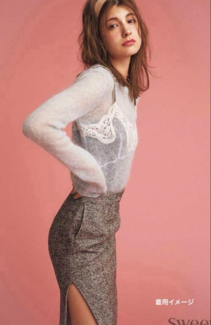 ツイードスリットスカート　ヌメロヴェントゥーノ