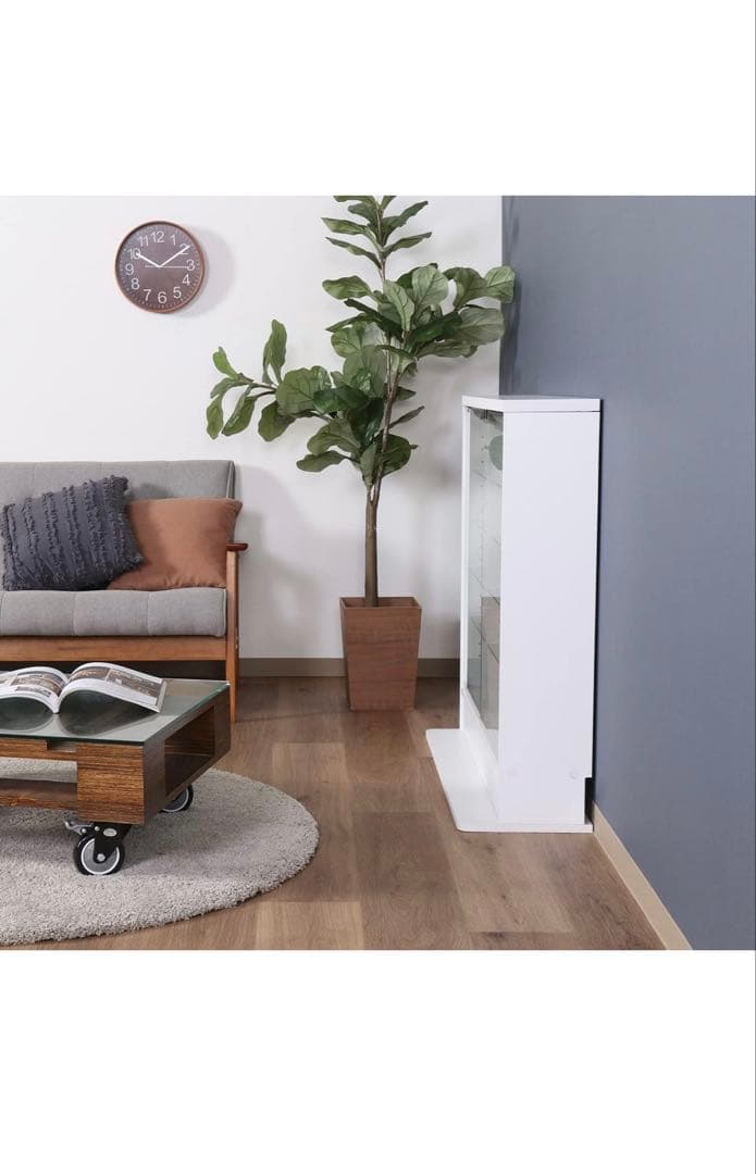 ホワイト ガラスディスプレイケース 90cm