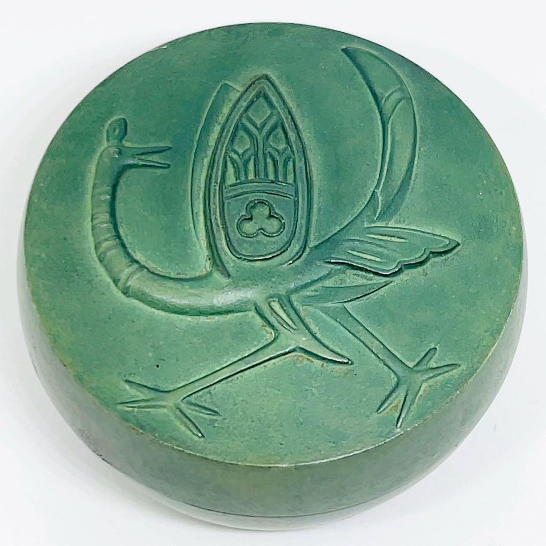 皇室御下賜 ボンボニエール(菓子器・合子) 昭和43年新宮殿建成記念 瑞鳥 青銅