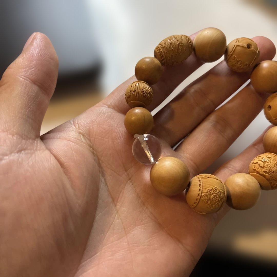 柘植と水晶！落ち着く！愛染明王様！空海様！龍神様！ズーンて感じ！