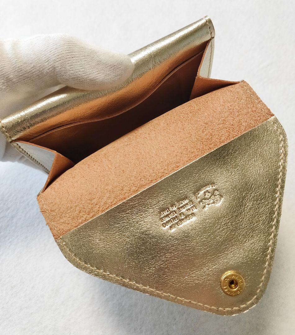 【新品】イルビゾンテ 二重フラップ ケース カード入れ プラチナ ゴールド