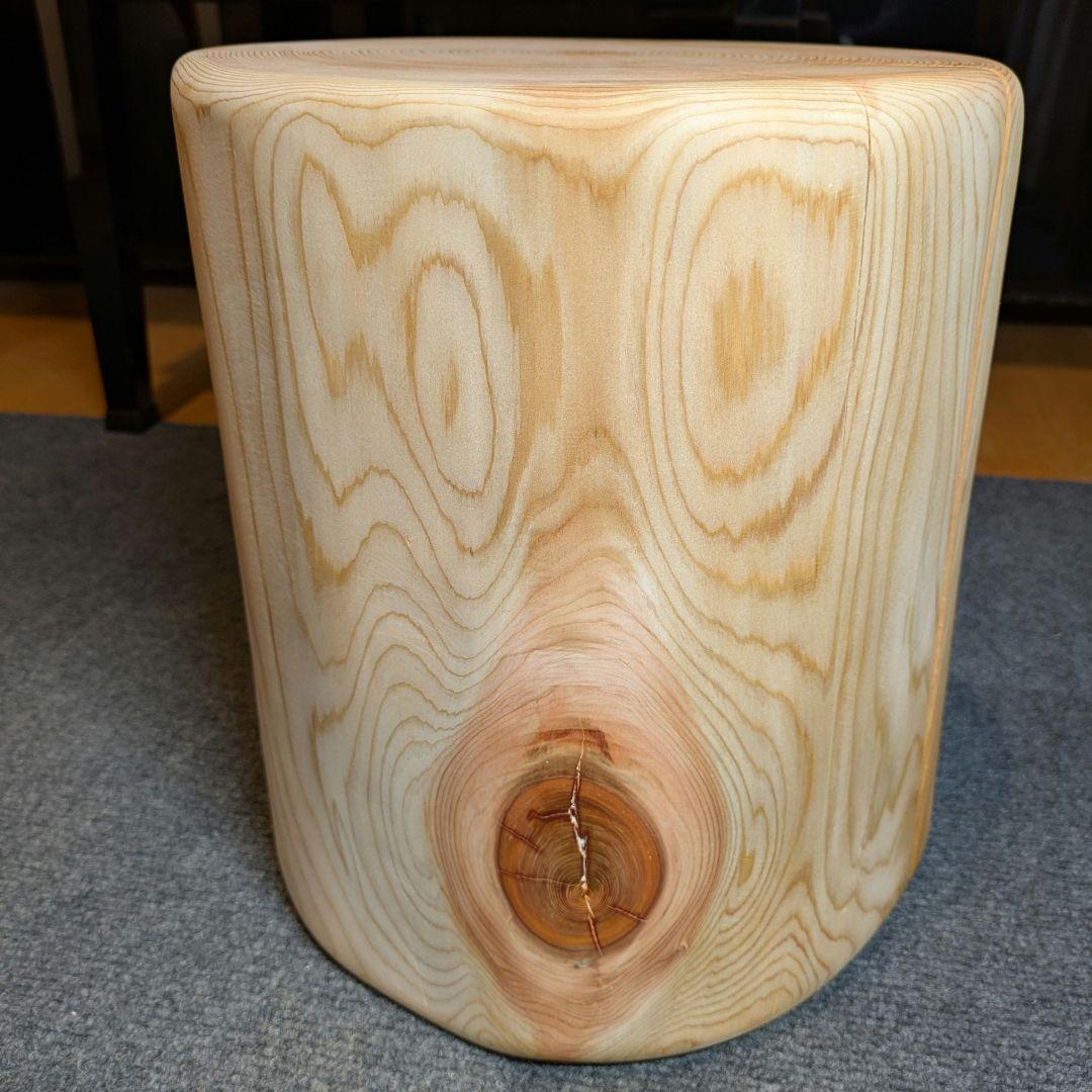 リ　檜　丸太　椅子　スツール　テーブル　高さ約30㎝