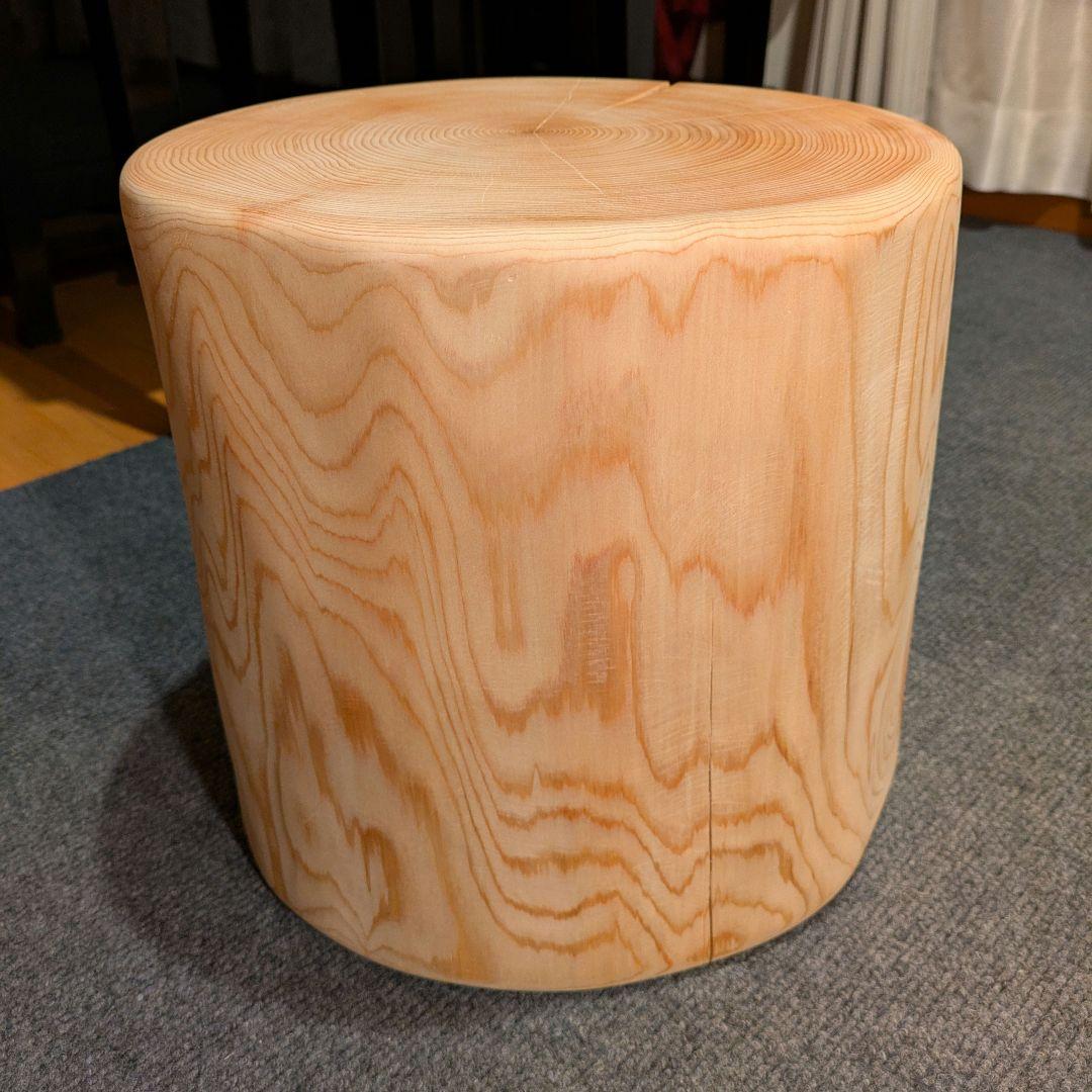 リ　檜　丸太　椅子　スツール　テーブル　高さ約30㎝