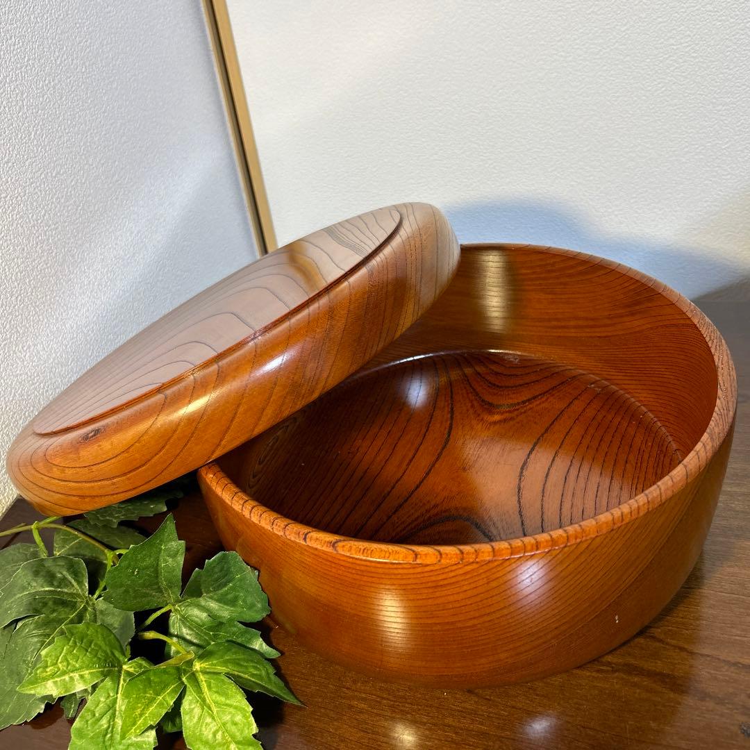 茶道具　天然けやきくり抜き　茶櫃