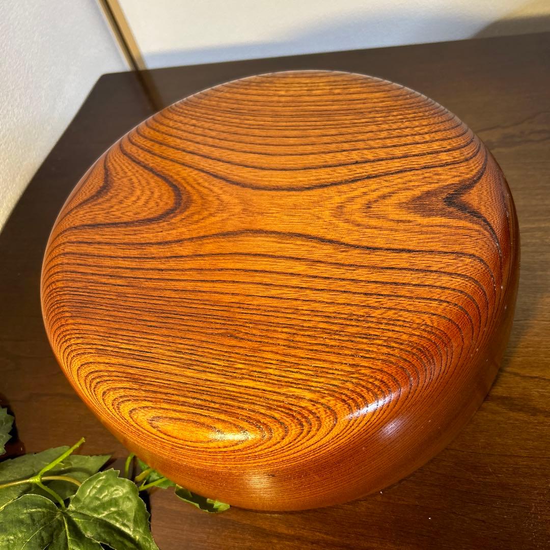 茶道具　天然けやきくり抜き　茶櫃