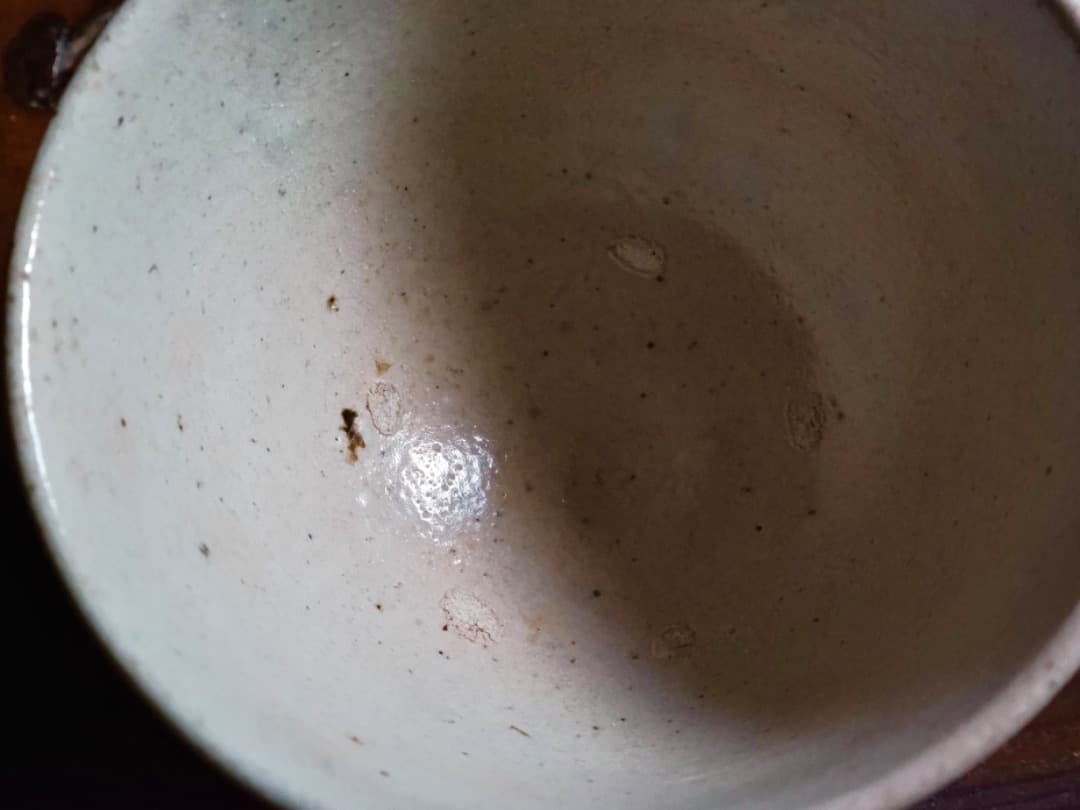 李朝　朝鮮美術　白磁　茶碗　茶道具　古民藝　陶磁工芸　古道具　Q2311