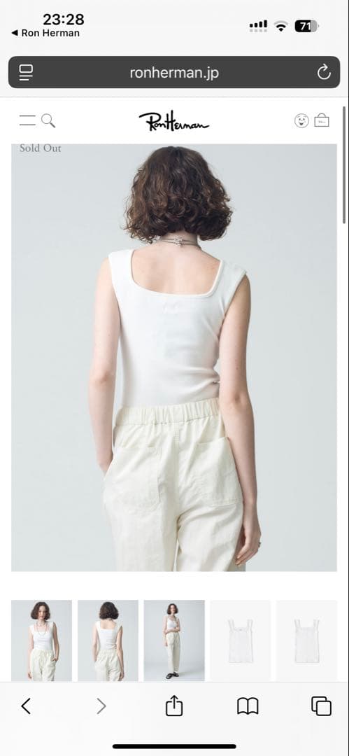 ロンハーマン❤︎ Bare Rib Tank Top 　ブラックホワイトセット　S